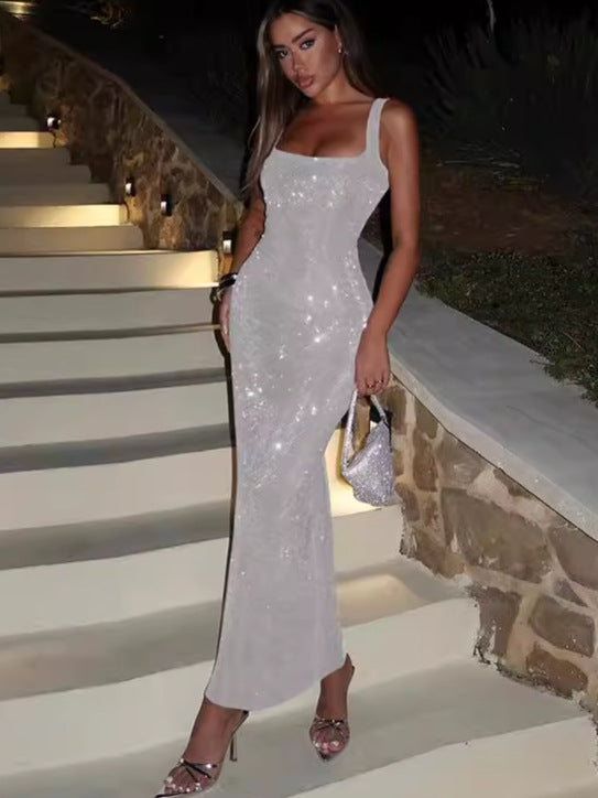 Luna Maxi Dress - Platinum