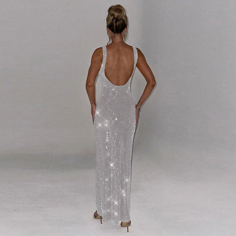 Luna Maxi Dress - Platinum